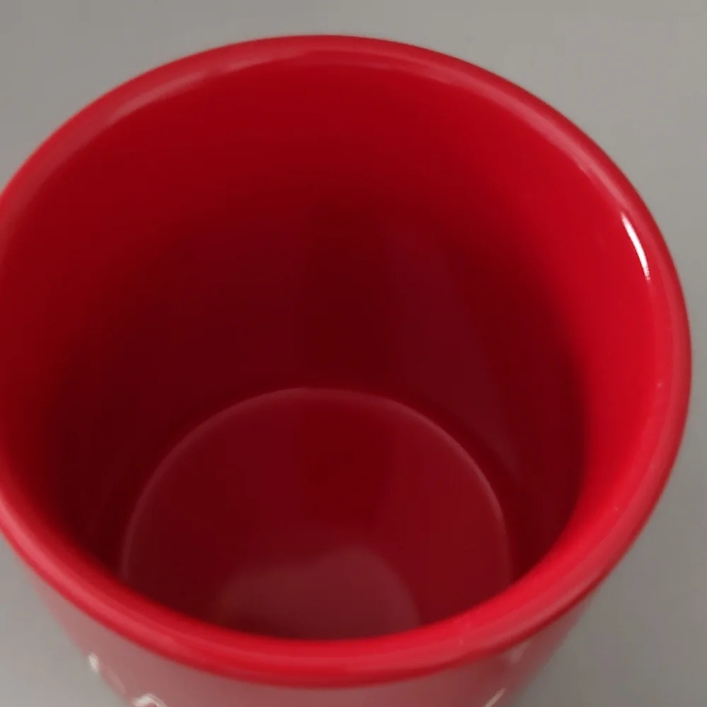 Rae Dunn Canister color red  Merry medium ceramic New